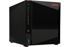 Asustor AS5304T 4 Bay NAS, 1.5GHz Quad-Core, 2 2.5GbE Port, 4GB RAM DDR4, Gaming Network Attached Storage, Personal Private Cloud (Diskless)