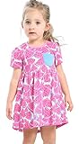Fiream Girls Cute Cartoon Cotton Short Sleeve Dress(S0003A,5)