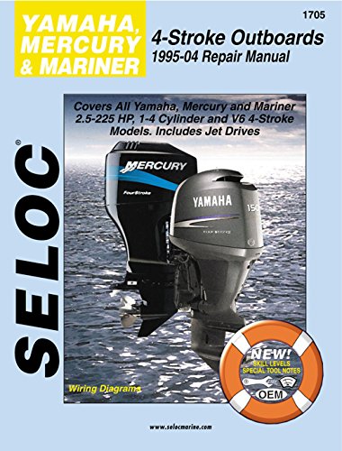 Sierra International Seloc Manual 18-01705 Yamaha Mercury & Mariner Outboards Repair 1995-2004 2.5-225 HP 1-4 Cylinder & V6 4 Stroke Model Includes Jet Drives - Thumbnail 2
