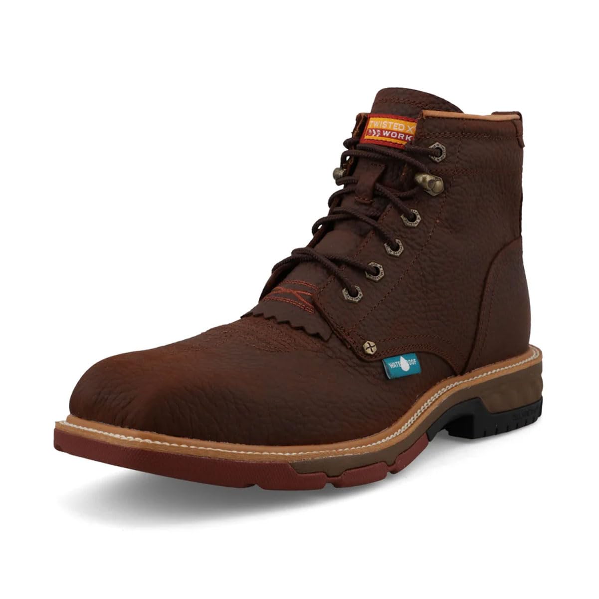 Twisted X Men's 6" CellStretch Lacer, Square Toe Nano Toe with CellStretch, Clove, 14 D Image