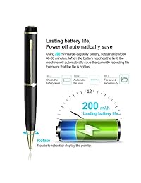 Cámara oculta para cámara, Mini cámara portátil de bolsillo HD 1080P, Clip en el cuerpo Cámara oculta para cámara de seguridad, Grabación de video, Grabación de bucle de soporte, Adecuada para negocios y conferencias