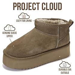 Project Cloud 100% Genuine Leather Ankle Boots for