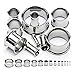 PAIR Steel Double Flare Tunnels Ear Plugs Earlets Gauges Pierced Body Jewelry