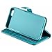 iPhone 6S Plus/ 6 Plus Case, HLCT PU Leather with Soft TPU Protective Bumper, Built-in Stand Kickstand, Cash and Card Pockets (Teal)