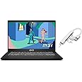 MSI Modern 14" FHD Laptop | Intel Core i5-1155G7 Processor | 16GB RAM | 512GB SSD | Intel Iris Xe Graphics | Backlit Keyboard | Windows 11 Home | Black | Bundle with USB 3.0 Hub