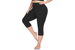 we fleece Plus Size Leggings for Women -Stretchy XL-4XL Yoga Pants Tummy Control High Waist Workout Leggings