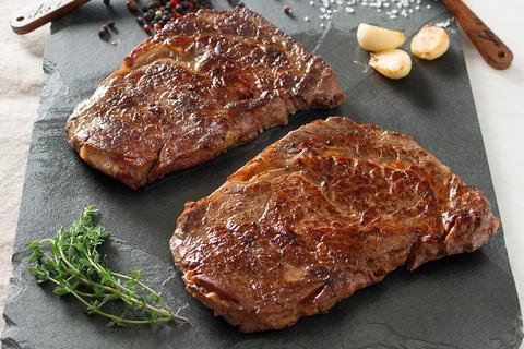 Greensbury Market - 6 (8 ounce) USDA Certified Organic Grass-Fed Ribeye Steaks - Born and Raised in the USA