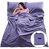 Sleeping Bag Liners Sleep Sack Lightweight Portable Sleeping Sheet Dirt-Proof Compact Travel Camping Sheet for Outdoor Travel Hiking Hotels Picnics