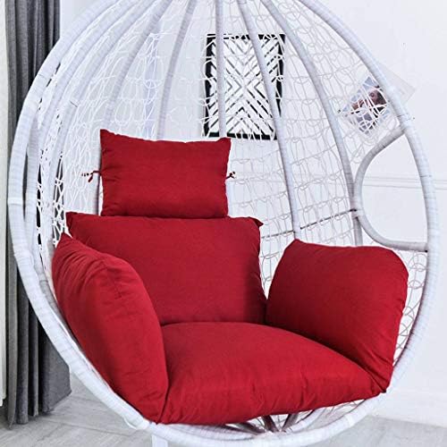 Egg Hammock Chair Kussens Schommel Zitkussen Dikke Nestrug Met Kussen Voor Binnen Buiten Patio Yard Garden Beach Office Rood Amazon Nl