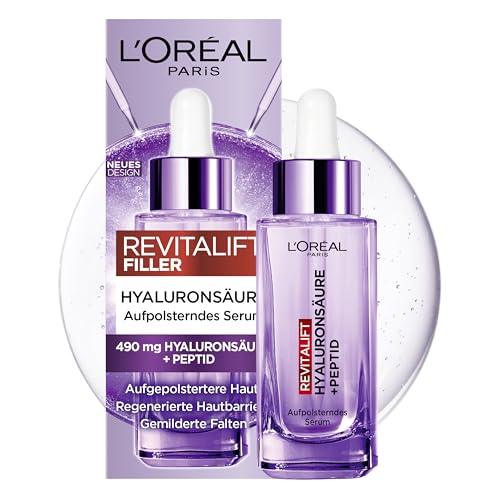 L'Oréal Paris Siero ialuronico, Revitalift Filler, anti-invecchiamento, antirughe, con acido ialuronico puro all'1, 5% e vitamina C, 30 ml