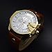 CURREN Original Men's Sports Waterproof Calendar Leather Strap Wrist Watch Good Quality 8176 Gold Brown