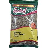 Sadaf Mung Beans - 24 oz.- Whole Green Mung Beans for sprouting and cooking - Green Gram Maash - Natural, Vegan, Kosher - Product of US