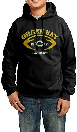 XMAS Girls&amp;boys Green Bay Sport Football Logo Pullover Hoodie L