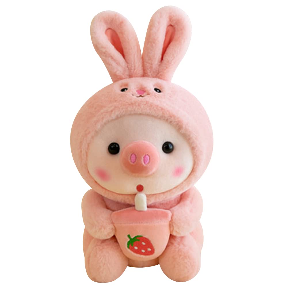 LICHENGTAI Cute Pig Stuffed Toys Plush Toy, Piggy Stuffed Animal Pillow Hugging Animal Plush Toy Throw Pillow Pink Soft Cuddly Sleeping Kawaii Pillow oys For Boys And Girls, 25CM