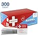 Brandzig Sterile Alcohol Prep Pads – (300 Pack) Medium 2 Ply - Thick and Well Moisted - Antiseptic/Sanitizing Wipes & Swabs