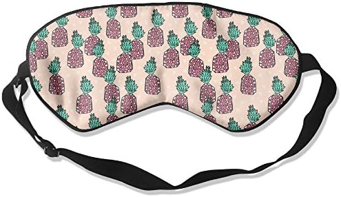 Seamless PINEAPPLES Art Print Natural Silk Sleep Mask & Blindfold Super-smooth Eye Mask