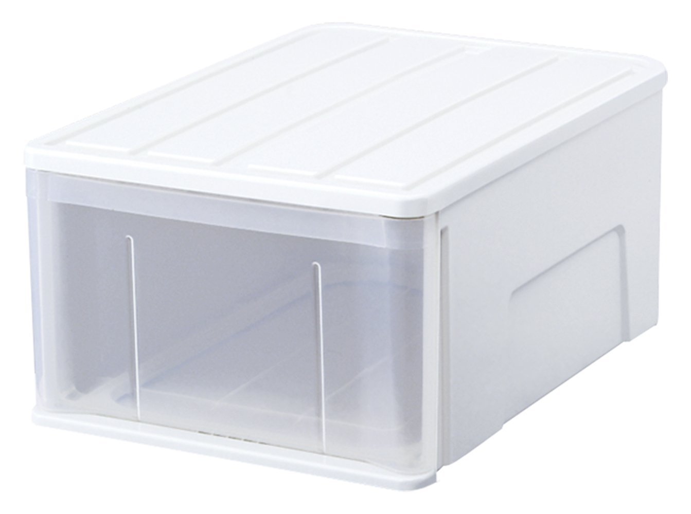 天馬 クローゼットにすっきり収まり、たっぷり収納できる衣装ケース 日本製 たっぷり収納ケース 55M 引き出し 収納ボックス 【カラー ホワイト】 【幅40×奥行55×高さ25cm】商品画像