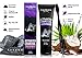 Activated Charcoal Teeth Whitening Natural Toothpaste Kit w/ Coconut Oil, Black Binchotan Toothbrush Included - USA Made - Whitener, Fluoride Free - No messy powder strips, Removes Tooth Stains (Mint)