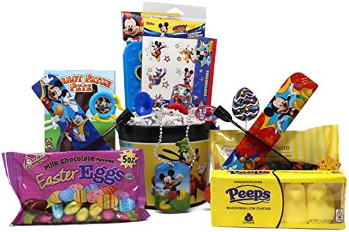 Mickey Mouse Easter Basket | Great for Boys and Girls | Pre Filled with Stuffers, Chocolate, Candy, Treats and Toys | Perfect for Kids of Most Ages