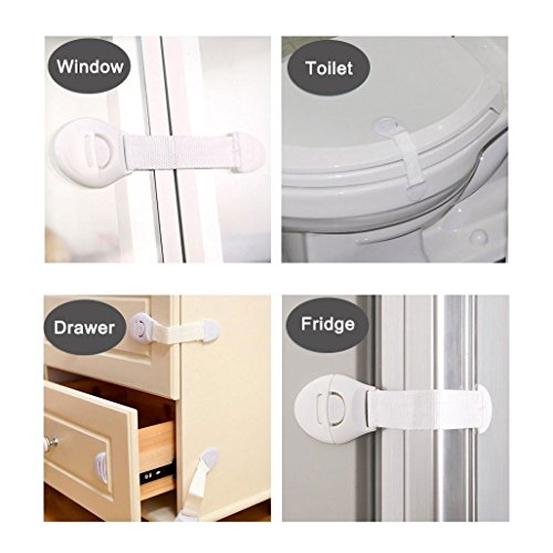 Child Home Furniture Safety Kit 10 x Baby Safety Cabinet Locks , 10x Corner guards and 8 x Finger Pinch Guards ( 28 pack)
