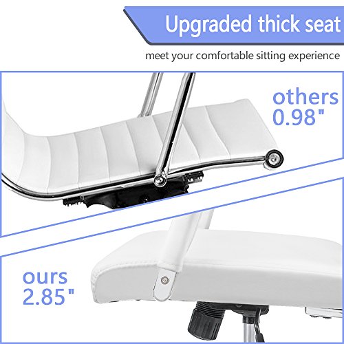image for Homall Office Chair Mid-Back Computer Chair Modern Desk Chair PU Leath
