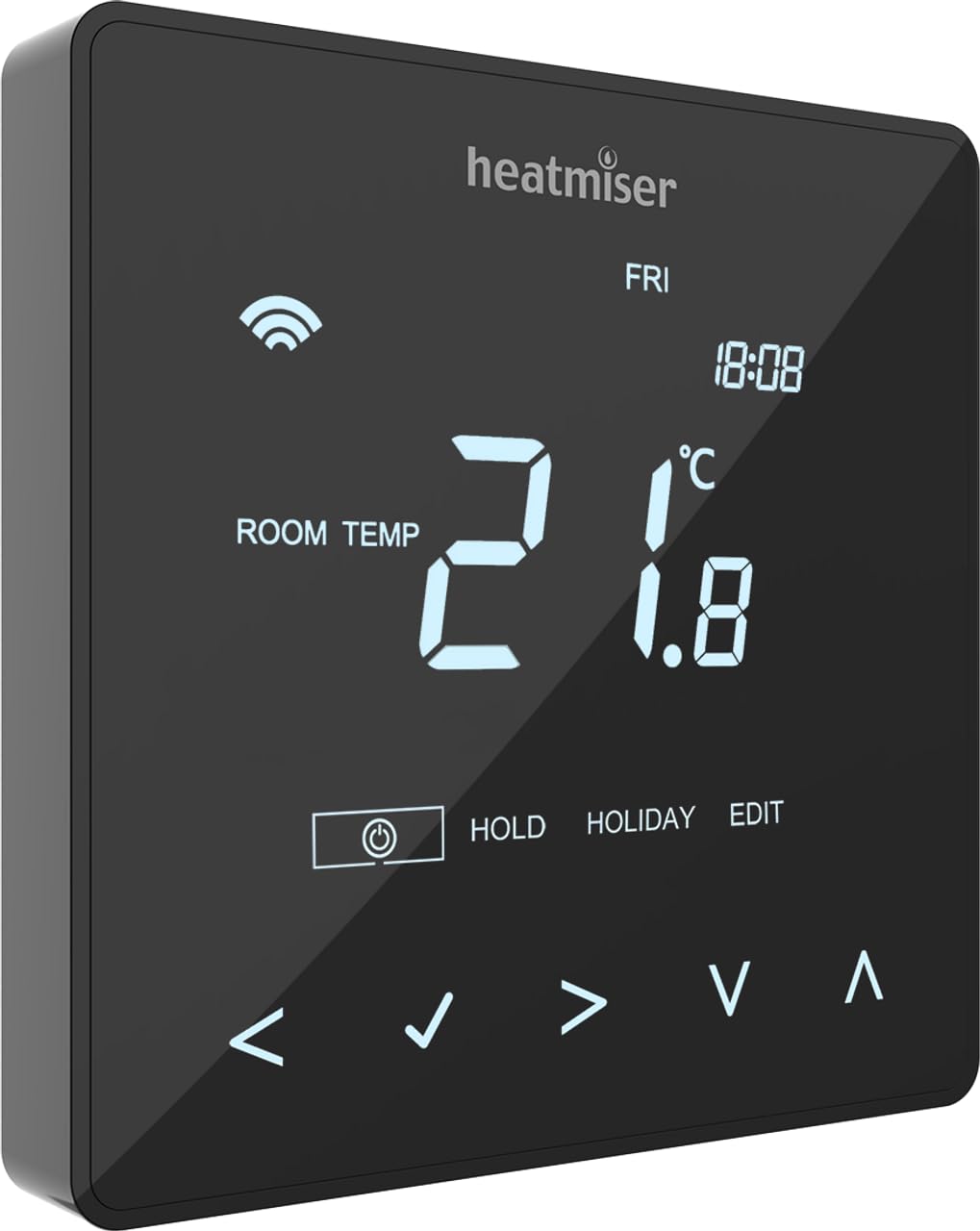 Heatmiser NeoStat Wifi Carbon Black Neo Wifi Series Smart Programmable Room Thermostat UFH Underfloor Heating - No NeoHub required