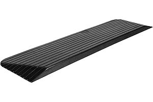 VIVIJASON 1.5" Rise Threshold Ramps for Doorways Heavy Duty Door Step Ramp for Wheelchairs, Mobility Scooters and Power Chairs, Driveway Curb Ramp with Slip-Resistant, 1 Pack