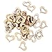Pixnor 50pcs 30mm Slices for DIY Crafts Wedding Decor Blank Heart Embellishments