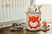 Grey Bee Animal Theme Collapsible Canvas Storage Bin for Kids, Red - Fox
