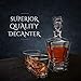 5-Piece Whiskey Decanter and Glass Set. Premium Quality Decanter and 4 Whiskey Glasses with Luxurious and Elegant Box. Liquor Decanters for Bourbon, Wine, Brandy, Gin and Whisky. Dishwasher Safe