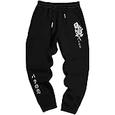 RoseSeek Men's Baggy Sweatpants Floral Graphic Casual Gym Workout Athletic Track Sweat Pants Joggers