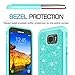 LeYi for Galaxy S7 Active Case with HD Screen Protector, Glitter Cute Girl Women [PC Silicone Leather] Dual Layer Heavy Duty Protective Phone Case for S7 Active SM-G891A Mint(Not Fit Galaxy S7)