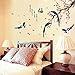 Boodecal Oriental Series 2016 Chinese Calligraphy Poems for Spring Festival Magpie Birds in Blossom Plum Flowers Wintersweet Wall Art Decals Stickers for Tv Sofa Home Art 5432 Inches
