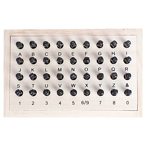 36pcs Letter Number Alphabet Punch Stamp Set, 4mm Stainless Steel Metal Stamping Kit Leather Wood Craft Stamping Tool, - Thumbnail 2