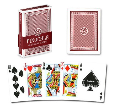 Single Red Deck Pinochle Playing Cards by Brybelly
