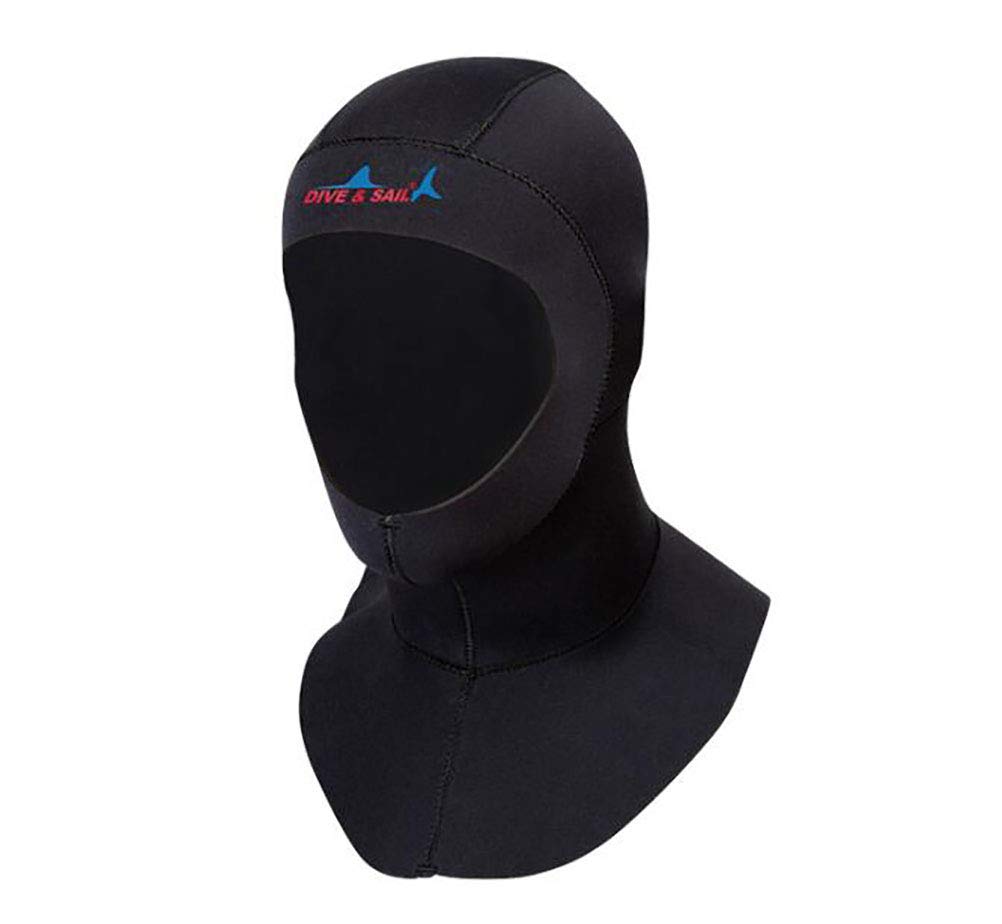 DIVE & SAIL Unisex Men Women 3 mm Neoprene Diving Hood Collar For Diving Surfing (L)