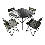 Yodo 5-In-1 Foldable Kids Picnic Table and Chairs Set for Family Outdoor Camping Beach Party