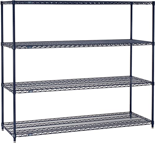 NEXEL INDUSTRIES INC. Nexel 18727N Wire Starter Shelving Unit with 4 Shelves, 7…