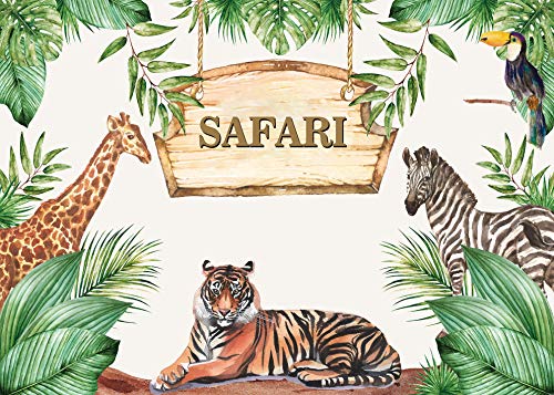 Daniu 7x5ft Jungle Safari Theme Birthday Backdrop Amazon Co Uk
