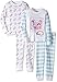 Intimo Girls' Shopkins Slumber Party 4-Piece Pajama Set