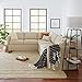 Amazon Brand – Stone & Beam Modern Striped Knit Tassel Throw Blanket - 80 x 60 Inch, Black