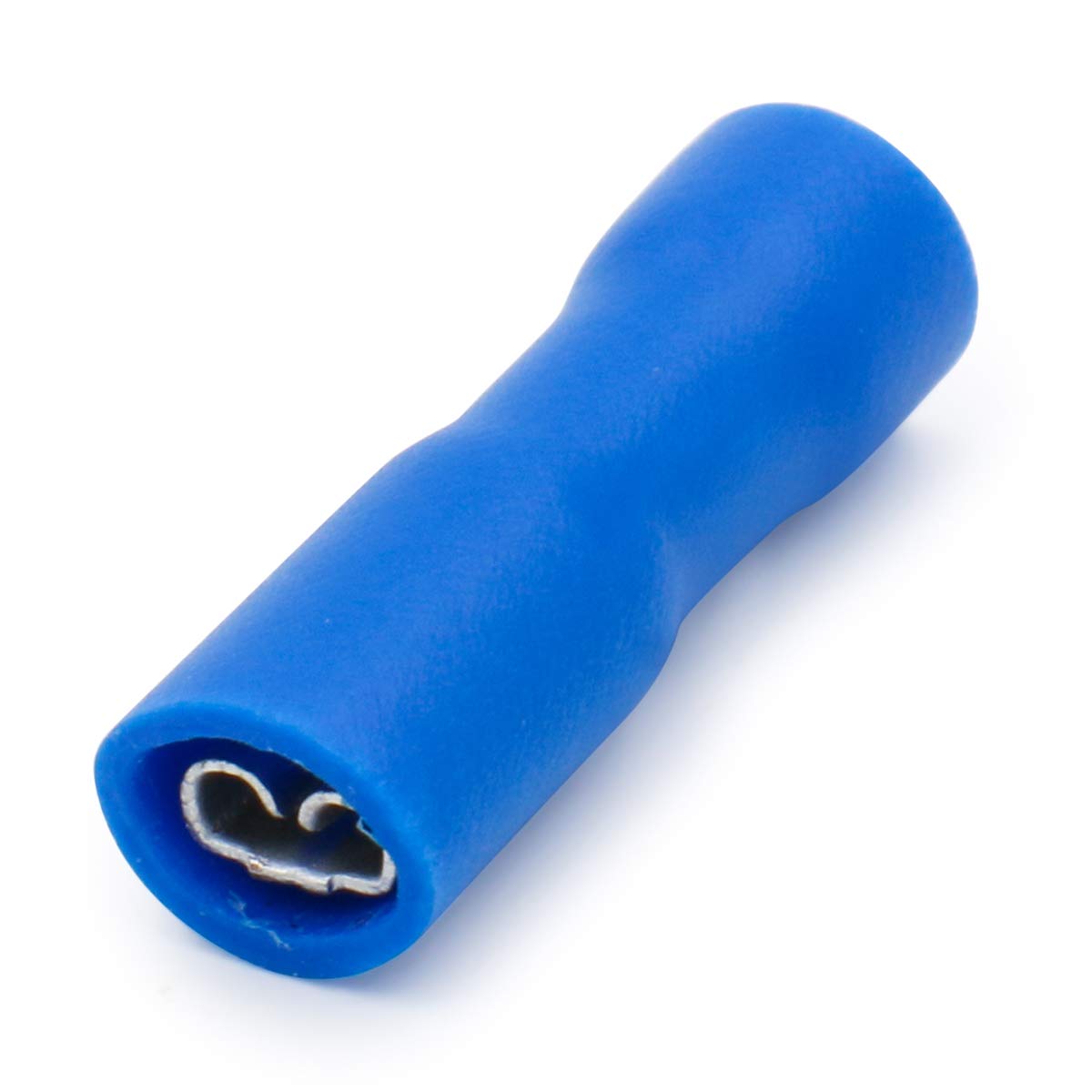Heschen Female Quick Disconnects Vinyl Fully Insulated 2.8 x 0.5 mm Cable Terminal for 1.5-2.5mm² (16-14 AWG) Blue 100Pack