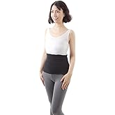 Kenbi mirai Silk Protein HARAMAKI Belly Warmer Free Size W(25-33") Waist Warmer Made in Japan Black Stomach Wrap