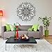 Fheaven PVC Mandala Flower Indian Bedroom Wall Decal Vinyl Art Stickers Mural Home Family for Beding Room, Dining Room (Black)