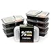 Meal Prep Haven MP-7D2C Stackable 2 Compartment Food Containers with Lids, Set of 7