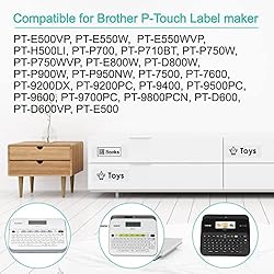 NineLeaf 2 Pack Compatible for Brother P-Touch TZ