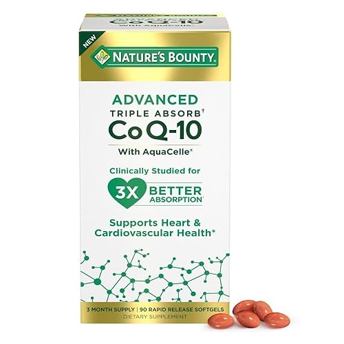 Nature's Bounty Advanced Triple Absorb Co Q-10, Heart Health, Rapid Release Softgels, 90 Ct