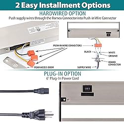 NSL LED Under Cabinet Lighting Dimmable Hardwired