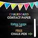 XL Black Chalkboard Contact Paper - 7 FEET (17.7"W x 84"L) Extra Large Chalk Board Paper Roll Peel & Stick - Removable Self Adhesive Wallpaper Blackboard Wall Decal Sticker - White Chalk Pen Included