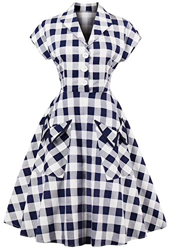 Joansam 50s 60s Retro Vintage Dress Lemon Polka Dot Audrey Hepburn Short  Sleeve Summer Plus Size Black Red Women Dresses JS1207N2-4XL